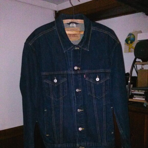 New Levi Strauss & Co Original Riveted Blue Denim Jacket Size L 70507-4809 - Picture 1 of 7